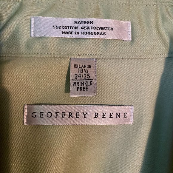 Geoffrey Beene NWOT Men’s Sateen Dress Shirt 18 34/35 ***3/$25 - Picture 3 of 4